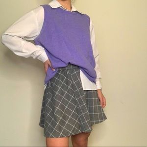 Vintage Pastel Purple Oversized Sweater Vest 100% cotton